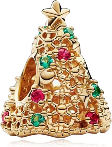 La Menars Colgante colgante colgante de árbol de Navidad con diseño de muñeco de nieve y sombrero de Navidad, regalos de cuentas para mujer, pulsera