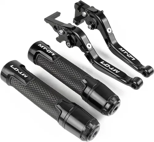 Accesorios de motocicleta Ajustable Plegable Extensible Freno Palanca de Embrague Manillar Manillar Empuñaduras de Mano Tapa CNC para Yamaha MT-07