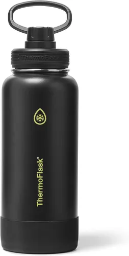 Miniatura 12 de ThermoFlask Botella de agua aislada con tapa de boquilla, a prueba de fugas, botella de agua de acero inoxidable para bebidas frías y calientes
