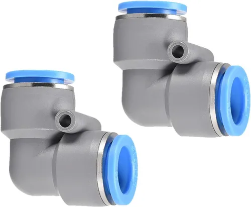 Miniatura 12 de M METERXITY Paquete de 2 codos neumáticos de aire – Empuje de 90 grados para conectar accesorios de aire de conexión rápida, aplicar a la conexión