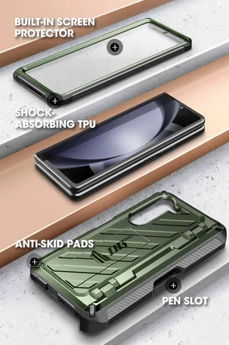Miniatura 5 de SUPCASE Funda para Galaxy Z Fold 5 con Soporte para S Pen (Unicorn Beetle Pro), [Protector de Pantalla y Soporte Integrados]