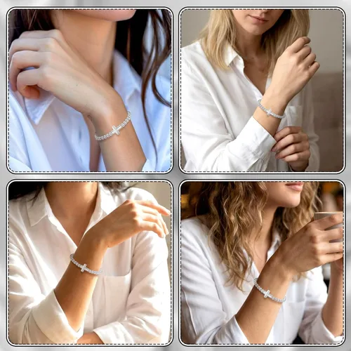 Miniatura 4 de Cross Bracelets for Women Christian Bracelets Bulk Beaded Religious Gifts Jesus Faith Bracelet Stretch Stackable Church Jewelry Gift Communion