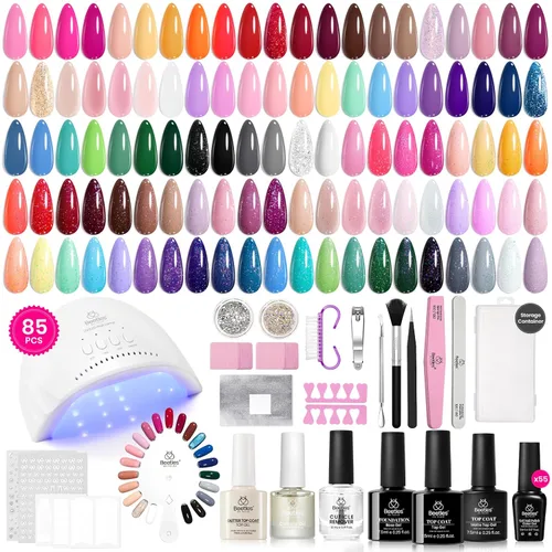 Miniatura 17 de Kit de Esmalte de Uñas en Gel Beetles con Luz UV - Juego de 31 Esmaltes de Uñas en Gel de Color Popular con Base y Capa Superior Mate y Brillante