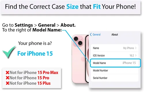 Miniatura 2 de Funda transparente antiamarillamiento para iPhone 15, 6.1 pulgadas, protección contra caídas de grado militar de 6.6 pies, delgada a prueba