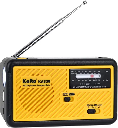 Miniatura 3 de Kaito Voyager ECO Radio de emergencia KA336 AM/FM NOAA Alerta meteorológica de 5 vías con manivela solar receptor de radio con linterna LED