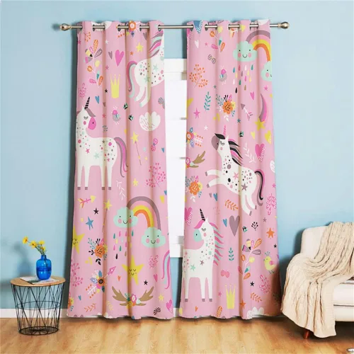 Miniatura 12 de Koudi Cortinas opacas con diseño de pájaros y flores, cortinas de oscurecimiento con ojales, paneles de cortina con aislamiento térmico