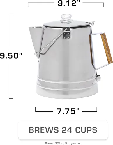 Miniatura 3 de COLETTI Scoutmaster Coffee Percolator Camping — La mejor cafetera para acampar [24 tazas]