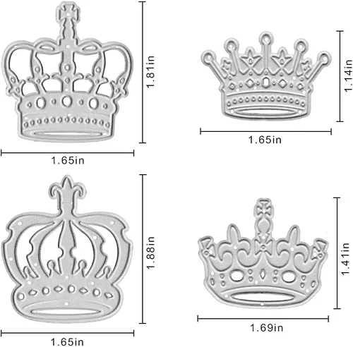 Miniatura 2 de 4 troqueles de corte de metal de corona, troqueles de celebración para hacer tarjetas, tarjetas de papel decorativas en relieve, tarjetas de papel 4