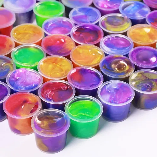 Miniatura 6 de ZOnFRTO 64 paquetes de masilla Galaxy Slime, recuerdo de fiesta para niños, niñas y niños, adultos, no pegajoso, sin perfume, alivio del estrés