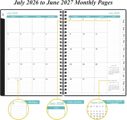 Miniatura 4 de Libro de citas y planificador 2026 - Planificador por hora de enero 2026 a diciembre 2026, agenda semanal de citas 2026 con intervalos de 30 Negro