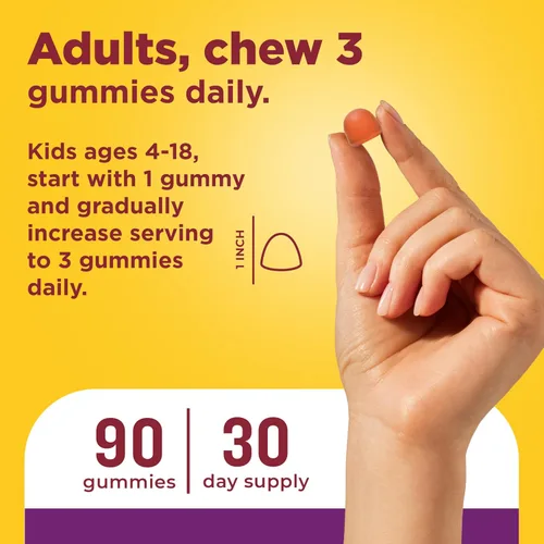 Miniatura 5 de Nature Made Gomitas de fibra prebiótica para adultos y niños, suplemento de fibra para apoyo del sistema digestivo, 90 gomitas