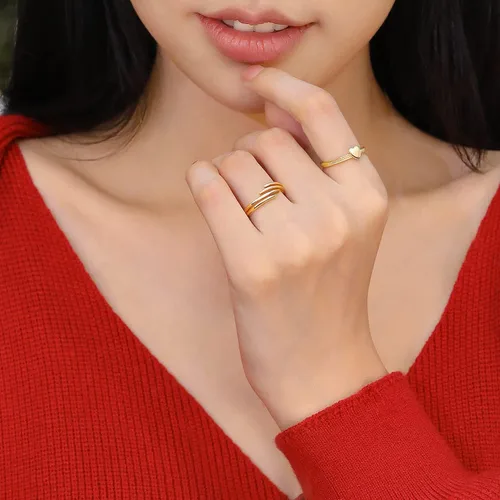 Miniatura 6 de Meissa Anillo de plata de ley para el pulgar para mujer, anillos de abrazo hechos a mano, apilable, tamaño ajustable