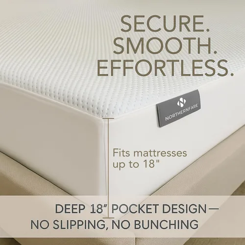 Miniatura 6 de Protector de colchón prémium tamaño Queen Funda Tencel 100% impermeable Protector de colchón refrescante y transpirable con bolsillo profundo