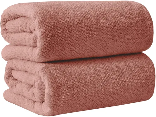 Miniatura 51 de Great Bay Home Toalla de baño blanca – Toalla de baño de gran tamaño 100% algodón de 68 x 35 pulgadas – Absorbente, de secado rápido, toalla de baño