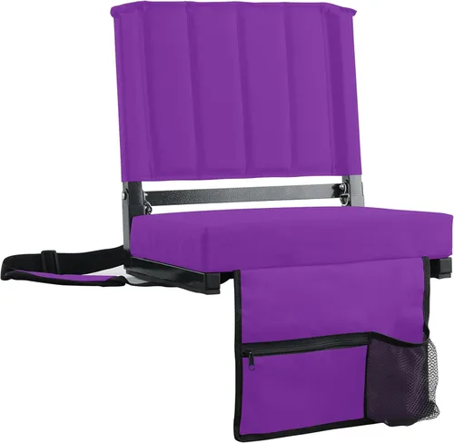 Miniatura 18 de SPORT BEATS Stadium Seats with Back Support Bleacher Chairs with Back and Cushion Thick Padded Bleacher Seats Includes Shoulder Strap