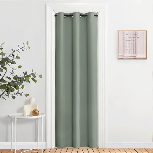 Miniatura 2 de NICETOWN Cortinas opacas verde salvia para dormitorio, elegantes con aislamiento térmico y ojales, tratamiento de ventana, reducción de sonido