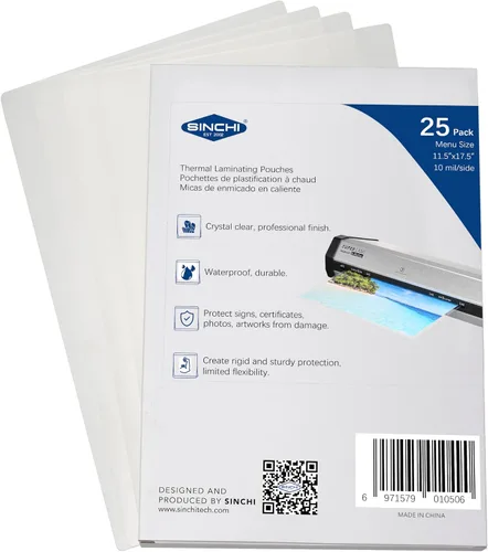 Miniatura 6 de SINCHI Bolsas de laminación térmica, 3 mil, transparentes, paquete de 200, hojas de laminado tamaño carta de 9 x 11.5 pulgadas