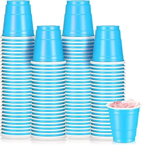 Miniatura 22 de Roshtia Paquete de 100 vasos de plástico de 2 onzas, mini vasos de chupito desechables de graduación de 2 onzas para fiesta de graduación, boda