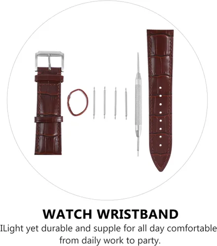 Miniatura 2 de Hemobllo 1 Set Leather Strap Leather Wristband Reloj Inteligente Para Mujer Relojes Inteligentes Para Mujer Replacement Strap Band Reloj Inteligente