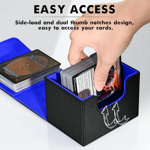 Miniatura 3 de Caja de almacenamiento de cartas ZLCA para MTG, estuche de cubierta de comandante que contiene más de 120 cartas con funda individual, caja