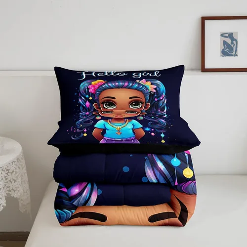 Miniatura 73 de Erosebridal Juego de ropa de cama de princesa de ballet, tamaño Queen, juego de edredón de 3 piezas para niñas bailarinas de ballet, lindo juego