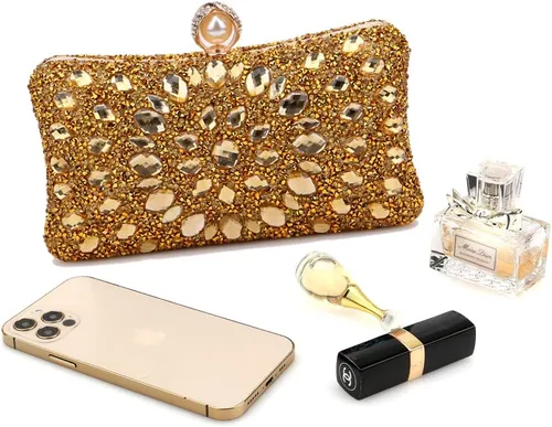 Miniatura 3 de Pifelife Bolsos de noche multicolor del embrague de la noche de las mujeres del Rhinestone del diamante, bolso multi de las señoras del embrague