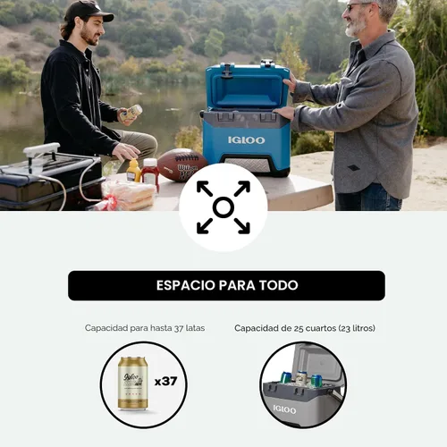 Miniatura 6 de Igloo Enfriador BMX Cofre de hielo con carcasa dura aislada Gris