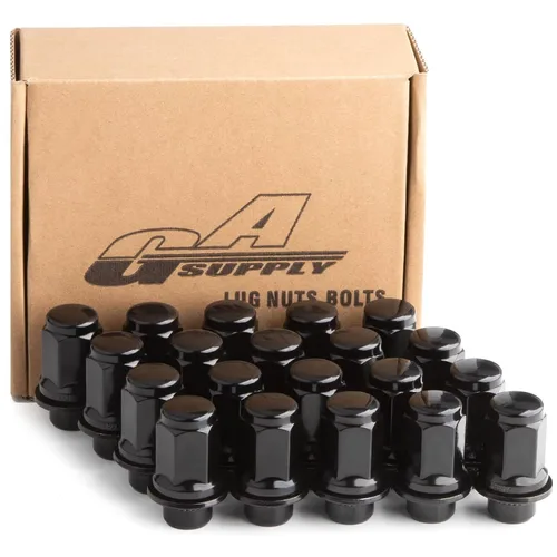 Miniatura 20 de GAsupply M12x1.25 Tuercas de rueda, 20 piezas estilo OEM de fábrica con asiento magnético de 12 mm x 1.25, tuercas de rueda hexagonales de 13/16" 21