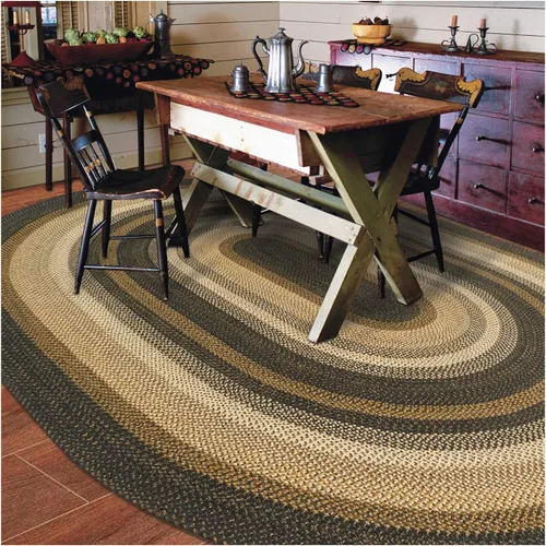 Miniatura 180 de Homespice Alfombras de Área Ovaladas Trenzadas de Yute Denim Azul de 8x10 pies para Sala de Estar, Dormitorio y Comedor. Apto para Mascotas. Estilos