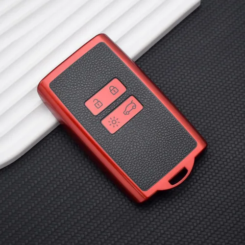 Miniatura 3 de TPU Leather Car Key Cover, for Captur Koleos Kadjar Arkana Megane for Dacia Duster Sandero Stepway Smart Remote Control Case