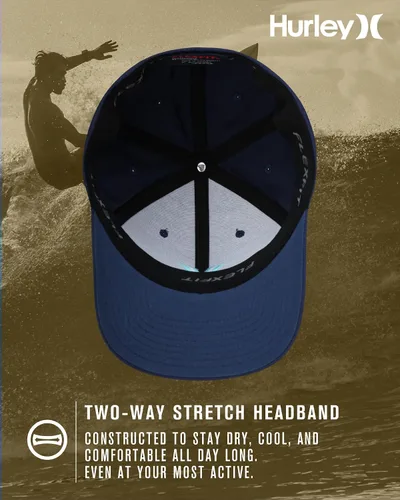 Miniatura 45 de Hurley Gorra de béisbol para hombre - Flexfit - Gorras de béisbol ajustadas para hombre (tamaños: S-XL)