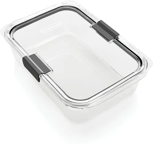 Miniatura 5 de Rubbermaid Brilliance - Recipientes de almacenamiento de alimentos con tapas, herméticos, para almuerzo, preparación de comidas y sobras, juego de 3