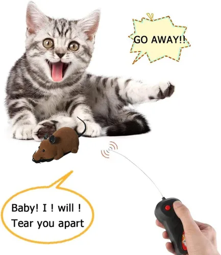 Miniatura 3 de Greatstar Juguete de rata a control remoto, mouse electrónico inalámbrico, el mejor regalo para tus gatos, perros, mascotas, niños y niños, amor