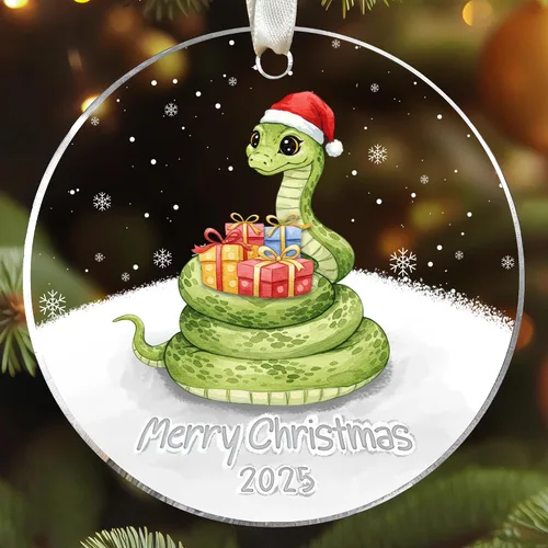 Adorno de serpiente, regalos de serpiente para amantes, mujeres, hombres, divertidos adornos de animales para árbol de Navidad, regalos temáticos de