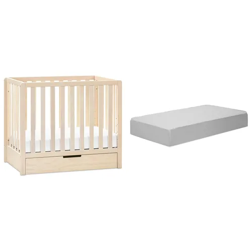 Miniatura 5 de Carter's by Davinci Colby - Mini cuna convertible 4 en 1 con nido en gris y blanco con colchón completo para cuna