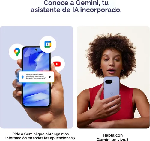 Miniatura 4 de Google Pixel 9a con Gemini - Smartphone Android desbloqueado con cámara increíble y edición de fotos con IA, batería para todo el día y seguridad