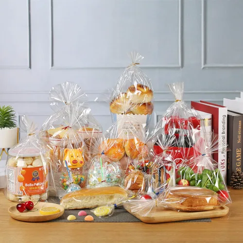 Miniatura 7 de LISM 400 bolsas transparentes de celofán de plástico duradero de 3 x 4 pulgadas de grosor, con lazos, embalaje, panadería, palomitas de maíz