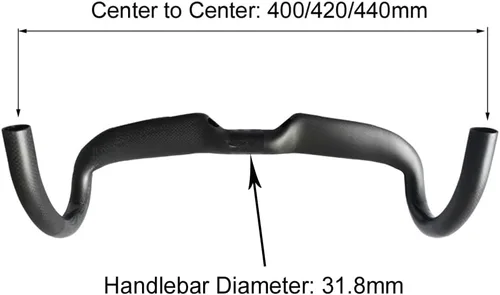 Miniatura 2 de Manillares de fibra de carbono manillares de caída Aero Bars para manillar de bicicleta de carretera, manillar de carbono para bicicleta