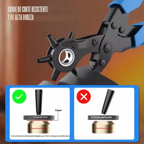 Miniatura 6 de Diyife Perforadora profesional de cuero, juego completo de herramientas de perforación para cinturón, correa de reloj, zapatos, manualidades, Azul
