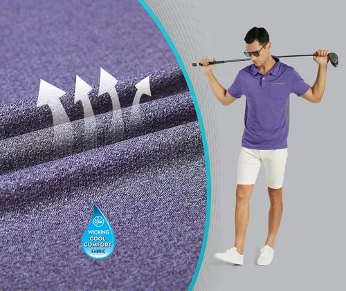 Miniatura 54 de V VALANCH Polo de golf de manga corta para hombre, estilo casual, con cuello que absorbe la humedad