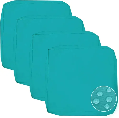 Miniatura 18 de Sqodok - Fundas para cojines de patio de 18 x 18, fundas impermeables para cojines de exterior de repuesto, 2 unidades, fundas para asientos