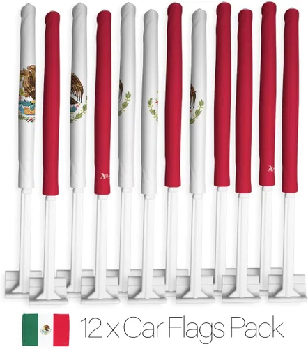 Miniatura 59 de Bandera de México para Carros Bandera mexicana para el día de la independencia del coche, 2 unidades, Banderas Mexicanas Banderas Decoración Clip