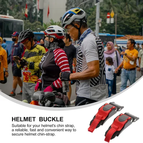Miniatura 2 de iplusmile Kit de hebilla de correa de barbilla de liberación rápida para casco de motocicleta, reemplazo de hebilla de casco de metal para ajuste