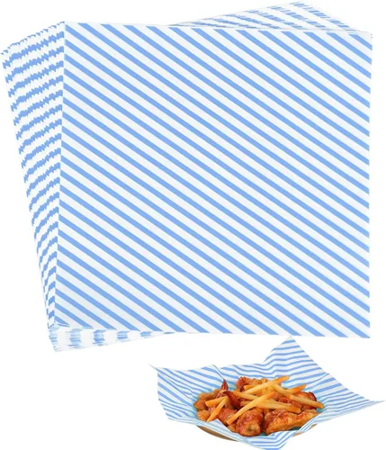 Miniatura 8 de 100 hojas de papel de delicatessen de 12 x 12 pulgadas, papel de grado alimenticio a prueba de grasa para sándwiches, hamburguesas, papas fritas