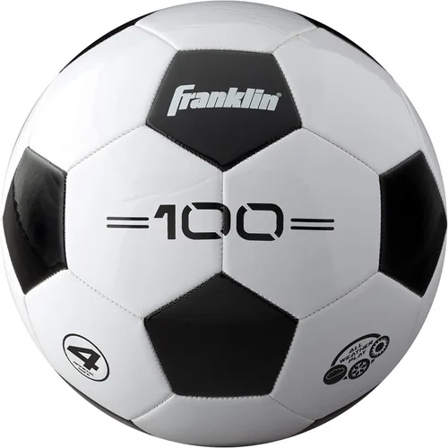 Franklin Sports - Pelotas de fútbol para jóvenes y adultos - Tamaños 3, 4 y 5 - Paquetes individuales y a granel - Negro y blanco