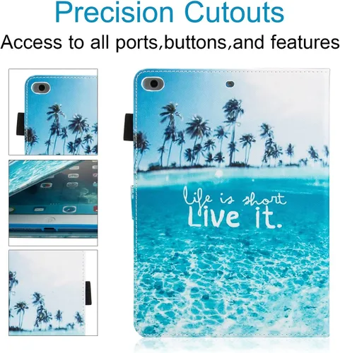 Miniatura 6 de Dteck Funda para iPad mini 5/4/3/2/1, elegante y ligera de cuero sintético tipo folio con cartera, funda inteligente