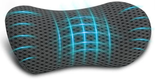 Miniatura 14 de Almohada lumbar, almohada de apoyo lumbar de espuma viscoelástica para silla de oficina y asiento de automóvil, almohada de apoyo para aliviar
