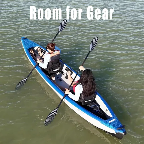 Miniatura 6 de Sea Eagle RazorLite Kayak inflable – Ligero, punto caído, kayak de turismo de alta velocidad – Solo o en tándem – Asiento trasero alto, remo (s)