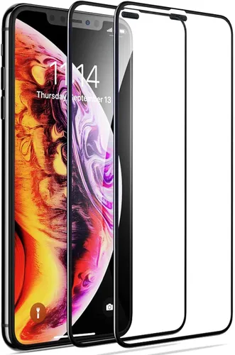 Johncase [Paquete de 2 protectores de pantalla de vidrio templado de alta calidad de cobertura completa 3D 9H de 0.012 in, compatible con fundas],