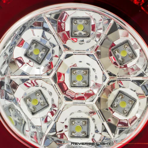 Miniatura 6 de AKKON - Para 2009-2017 Nissan GTR GT-R R35 Skyline Juego de luces traseras LED de ambos lados - Lente roja transparente Carcasa roja.